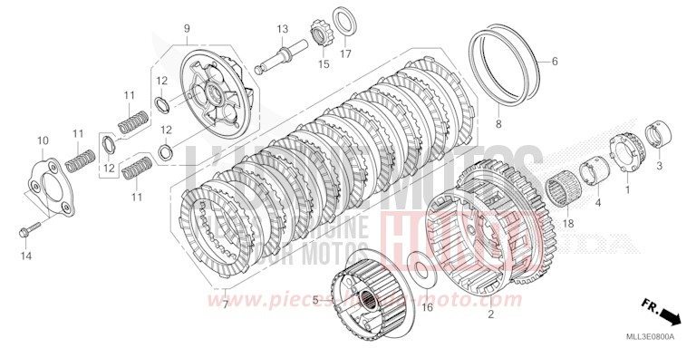 CLUTCH for CB1000F "Big One" GRAND PRIX RED (R380) from 2025